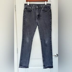 Levi’s 511 Slim Fit Black Charcoal Jeans Mens W36 L34 Modern Tappered Denim
